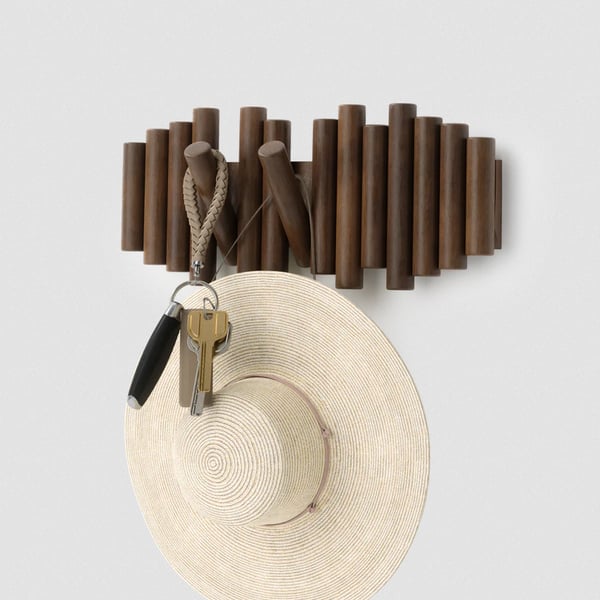 Κρεμάστρα τοίχου Picket Rail Aged Wallnut Umbra 1011471-746